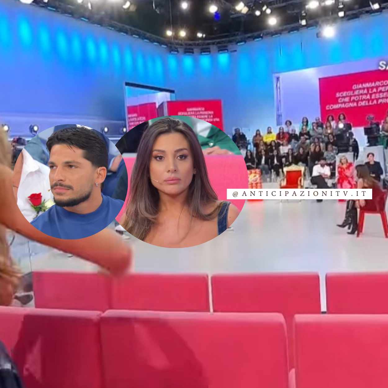 Gianmarco Steri, Nadia Di Diodato e Cristina Ferrara durante una puntata di Uomini e Donne