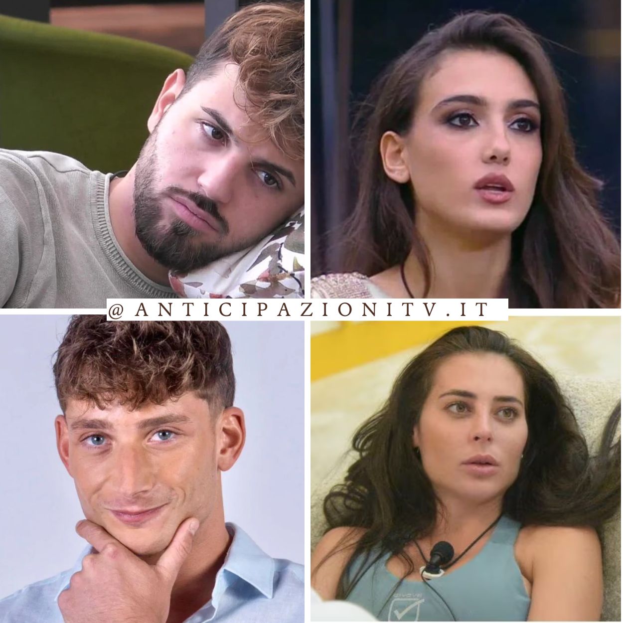 Alfonso, Maria Vittoria e Tommaso al Grande Fratello, protagonisti di intrecci amorosi.