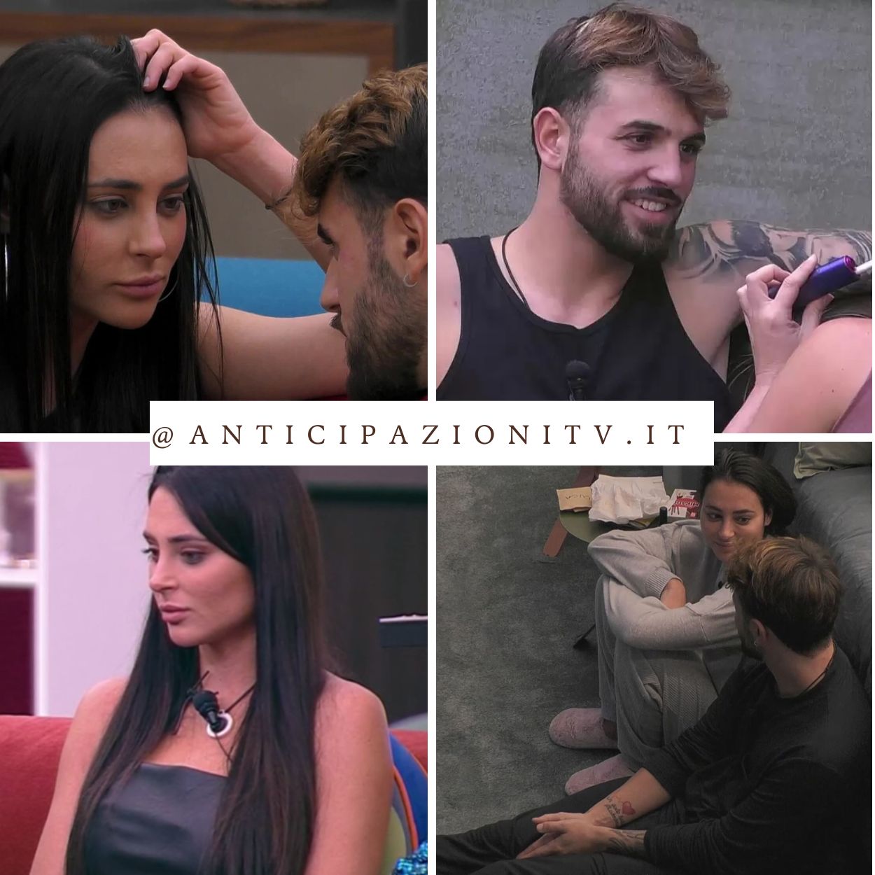 Alfonso e Mariavittoria durante un momento di confronto al Grande Fratello 2024.