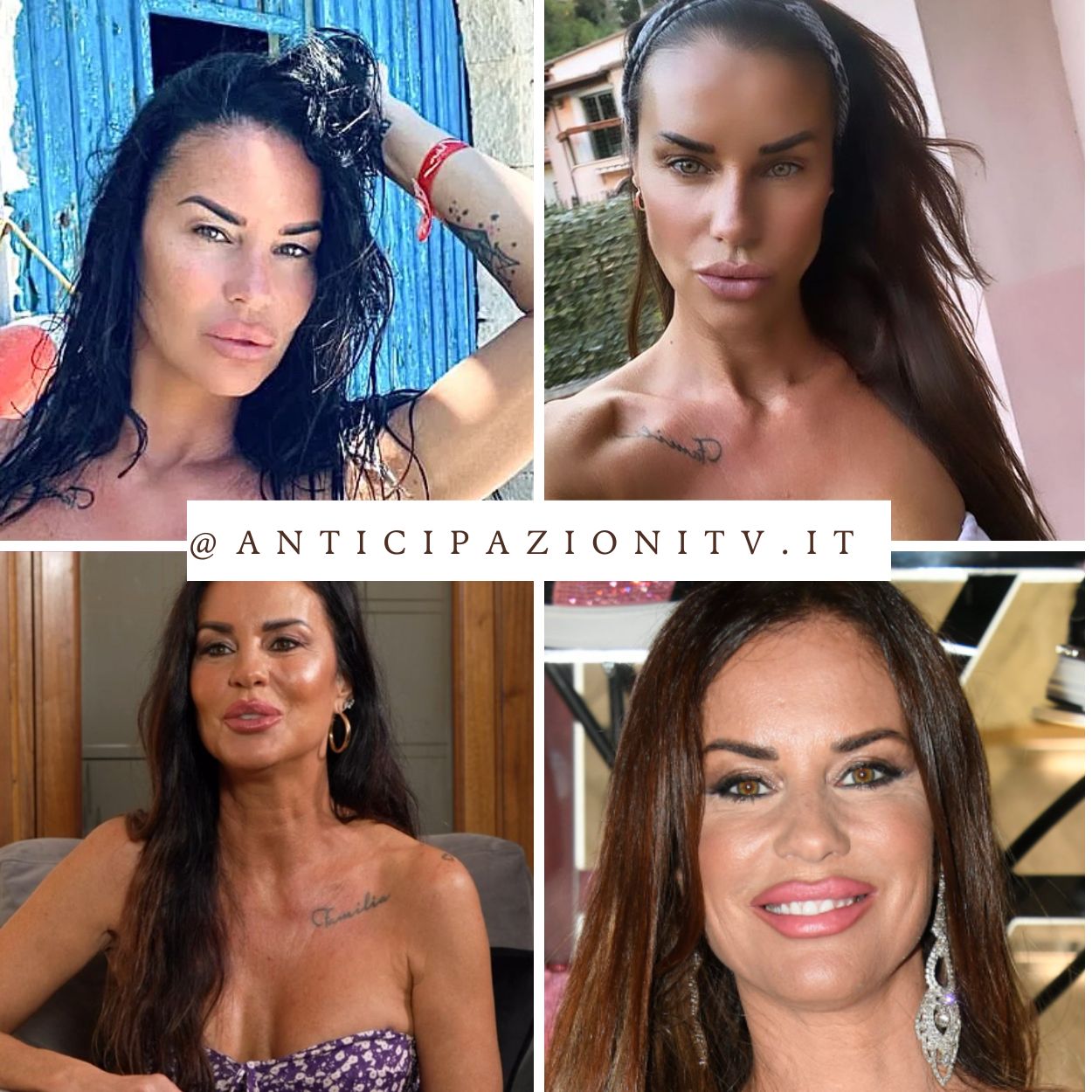 Foto di Antonella Mosetti, showgirl italiana al centro del dibattito.