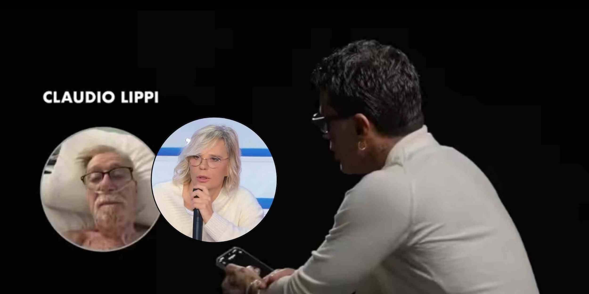 Falsissimo, Claudio Lippi chiama Fabrizio Corona dall’ospedale: citata Maria De Filippi