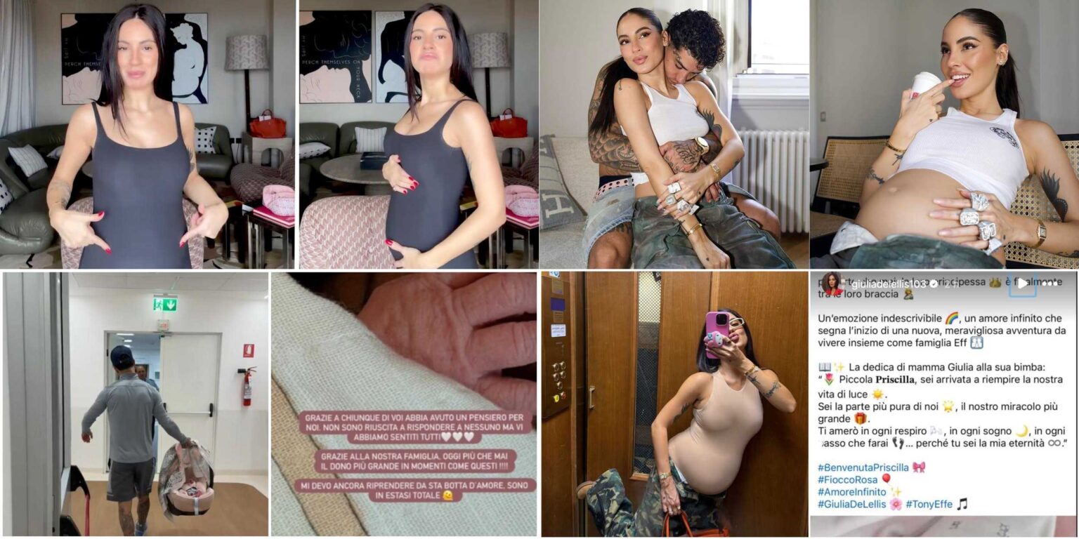 Giulia De Lellis primo Natale con Priscilla