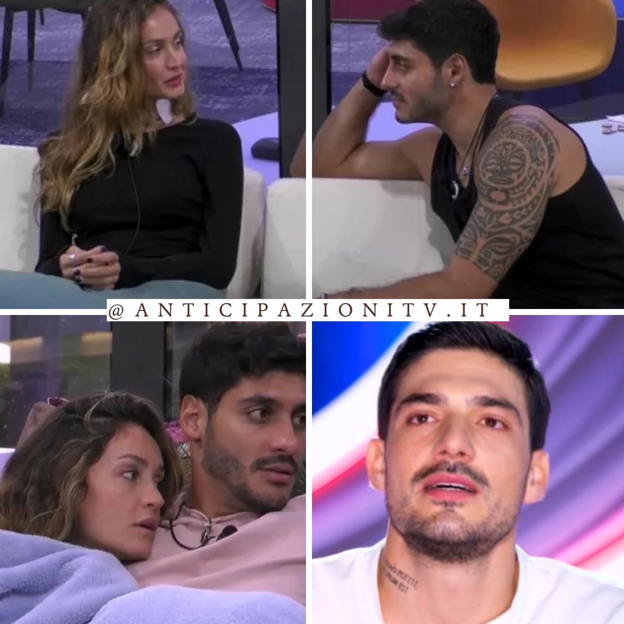 Helena e Javier durante un momento di confronto nella Casa.