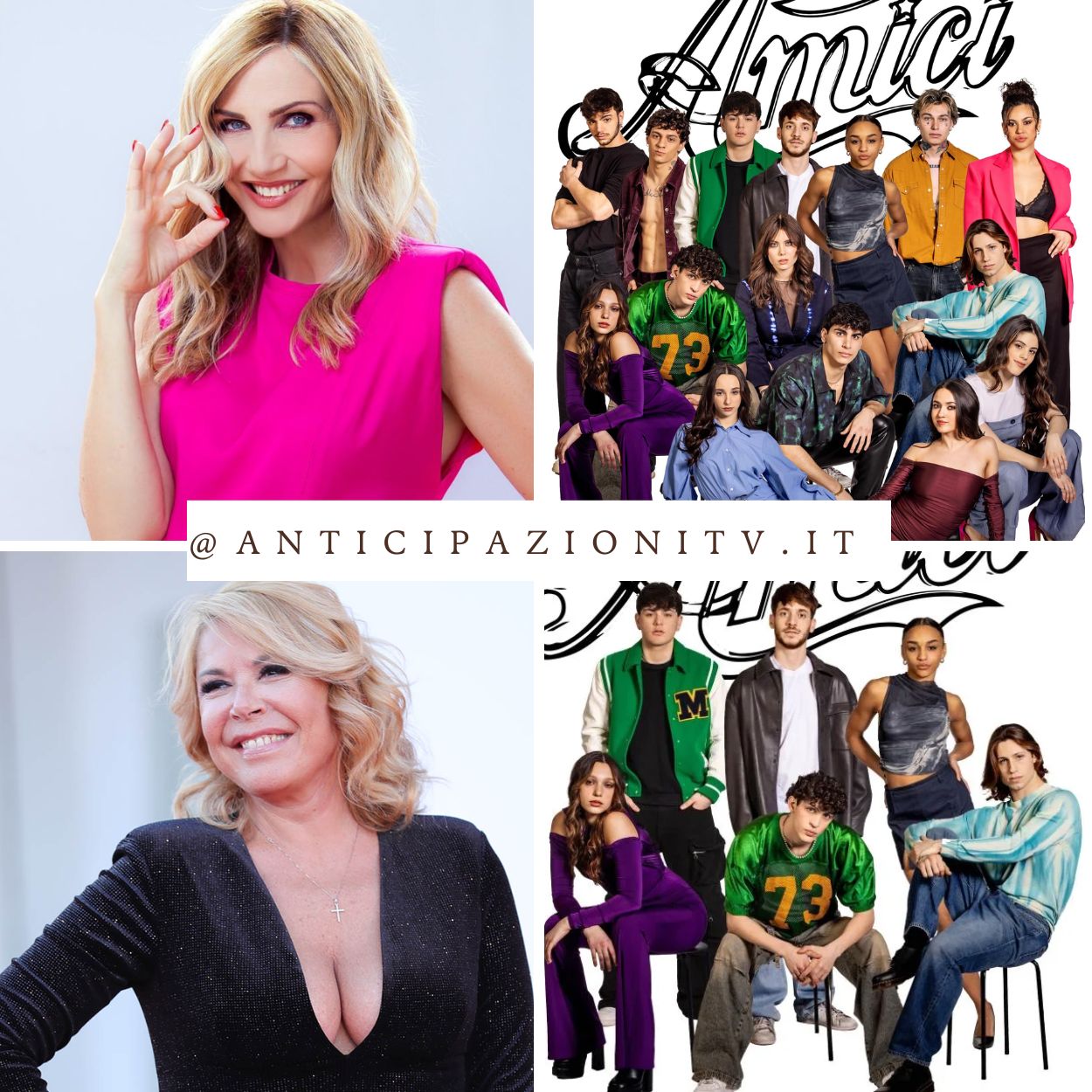 Cuccarini e Pettinelli discutono ad Amici.