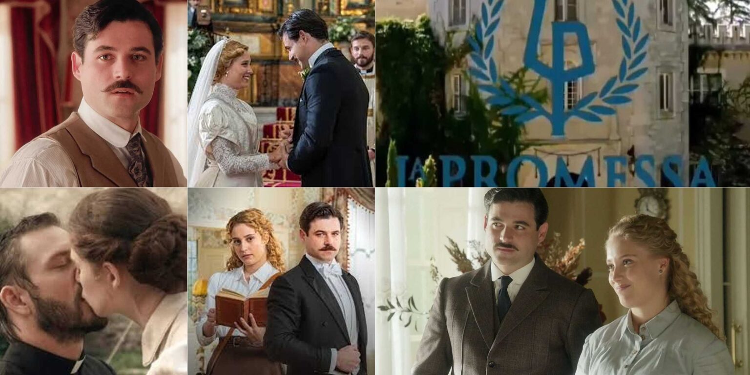 Curro ascolta la confessione di Jana nella soap La Promessa.