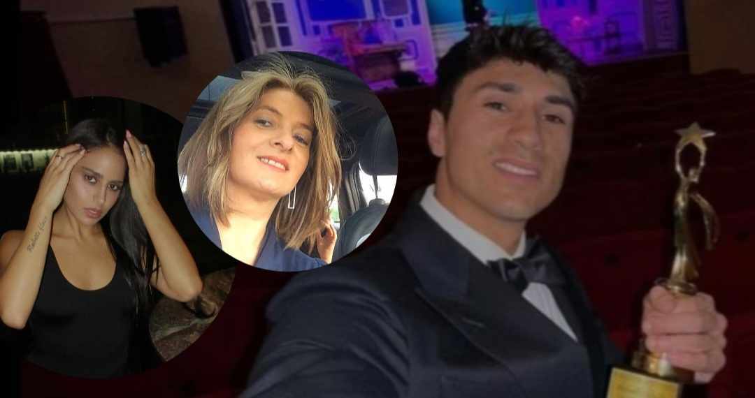 Uno scatto di Perla Vatiero, sua mamma e Mirko Brunetti