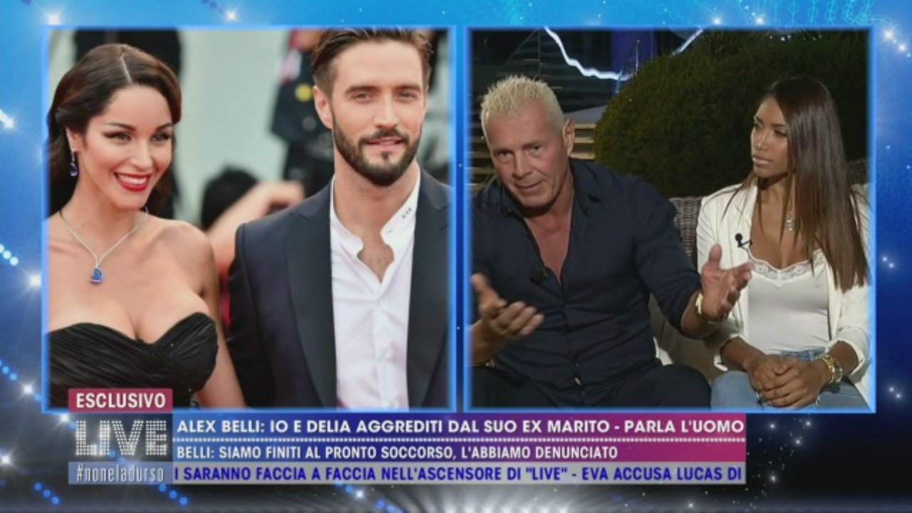 Alex Belli e Delia Duran presi in giro e smentiti dall'ex marito di lei: "Lui si difende a colpi di ciuffo"