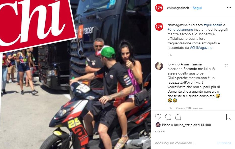 Uomini e Donne, Giulia De Lellis prende il posto di Belen nel box di Iannone: il pilota pazzo di lei!