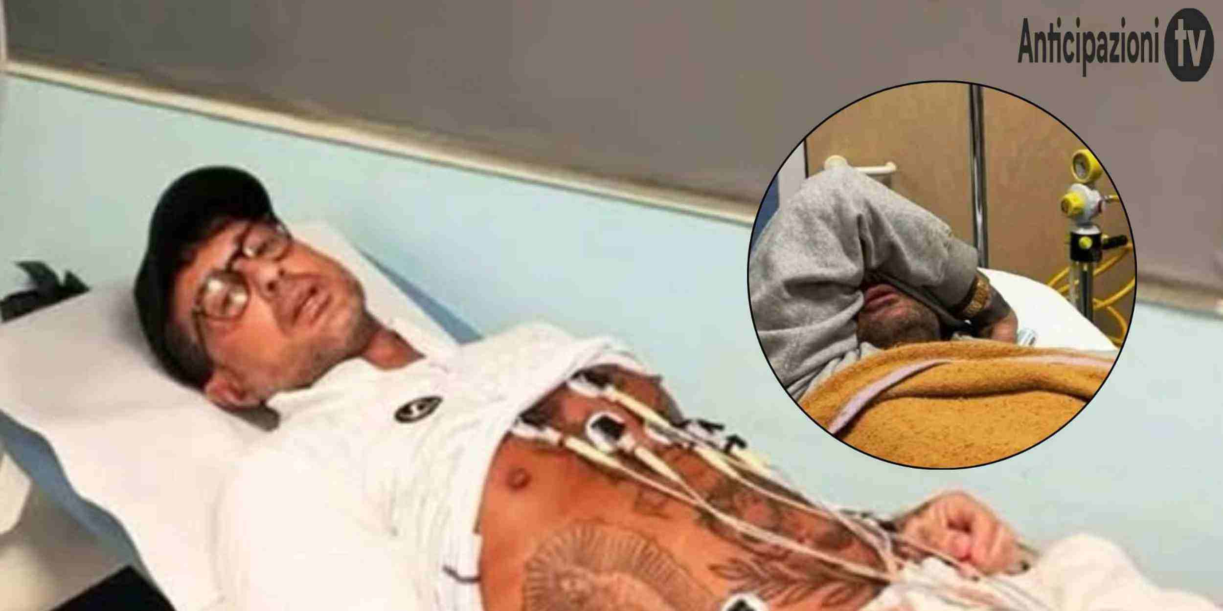 Fabrizio Corona in ospedale, foto su X e messaggio pubblicato sui social