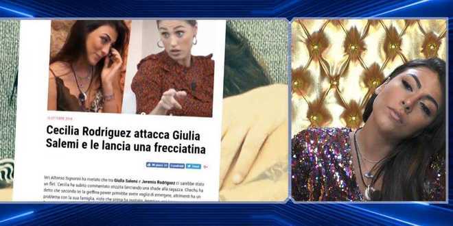 Grande Fratello Vip 2018, Giulia Salemi risponde per le rime a Cecilia Rodriguez
