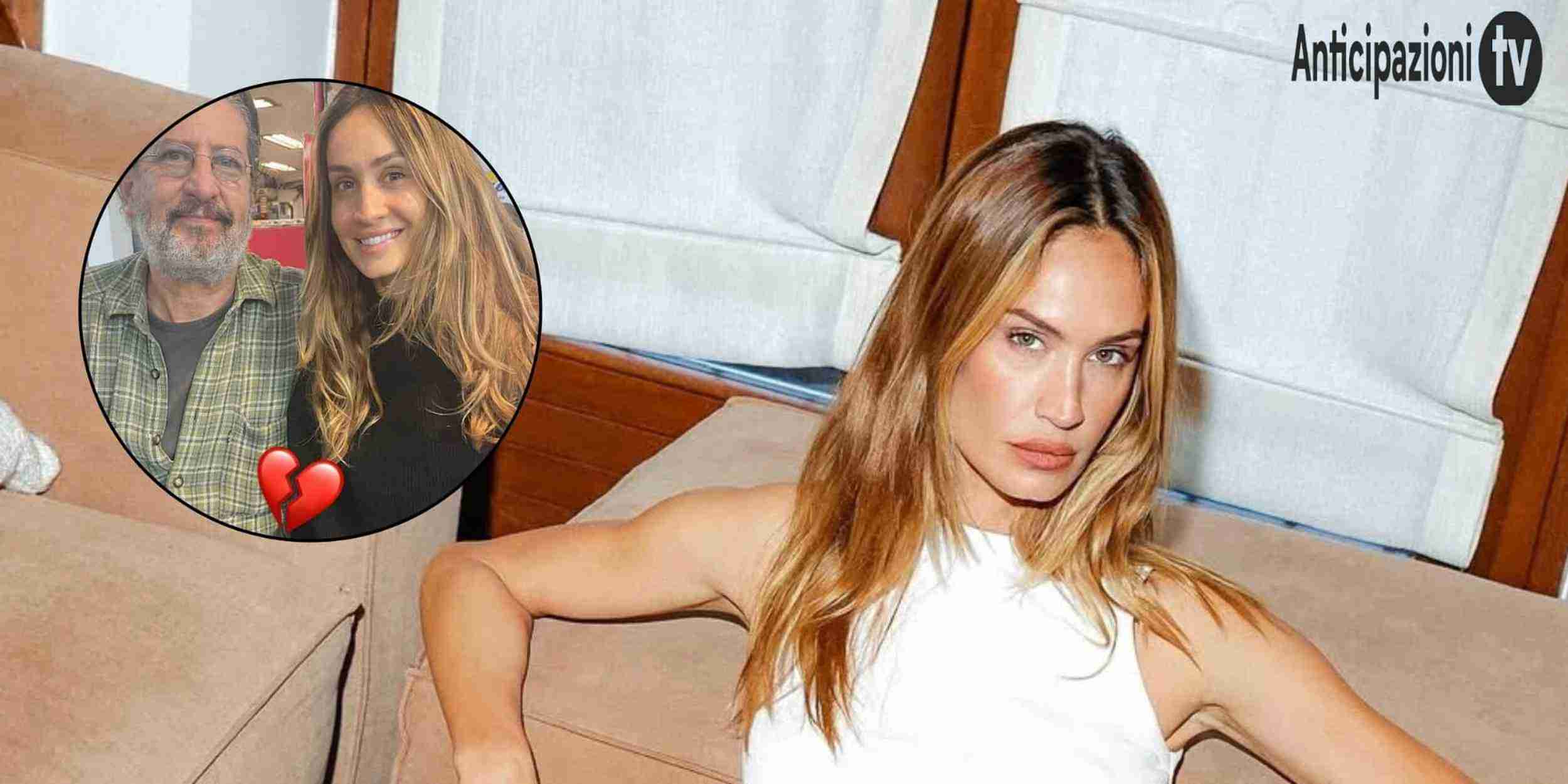 Helena Prestes in un’immagine social durante l’annuncio del lutto per la morte del padre Antonio, scomparso a 62 anni dopo un ictus.