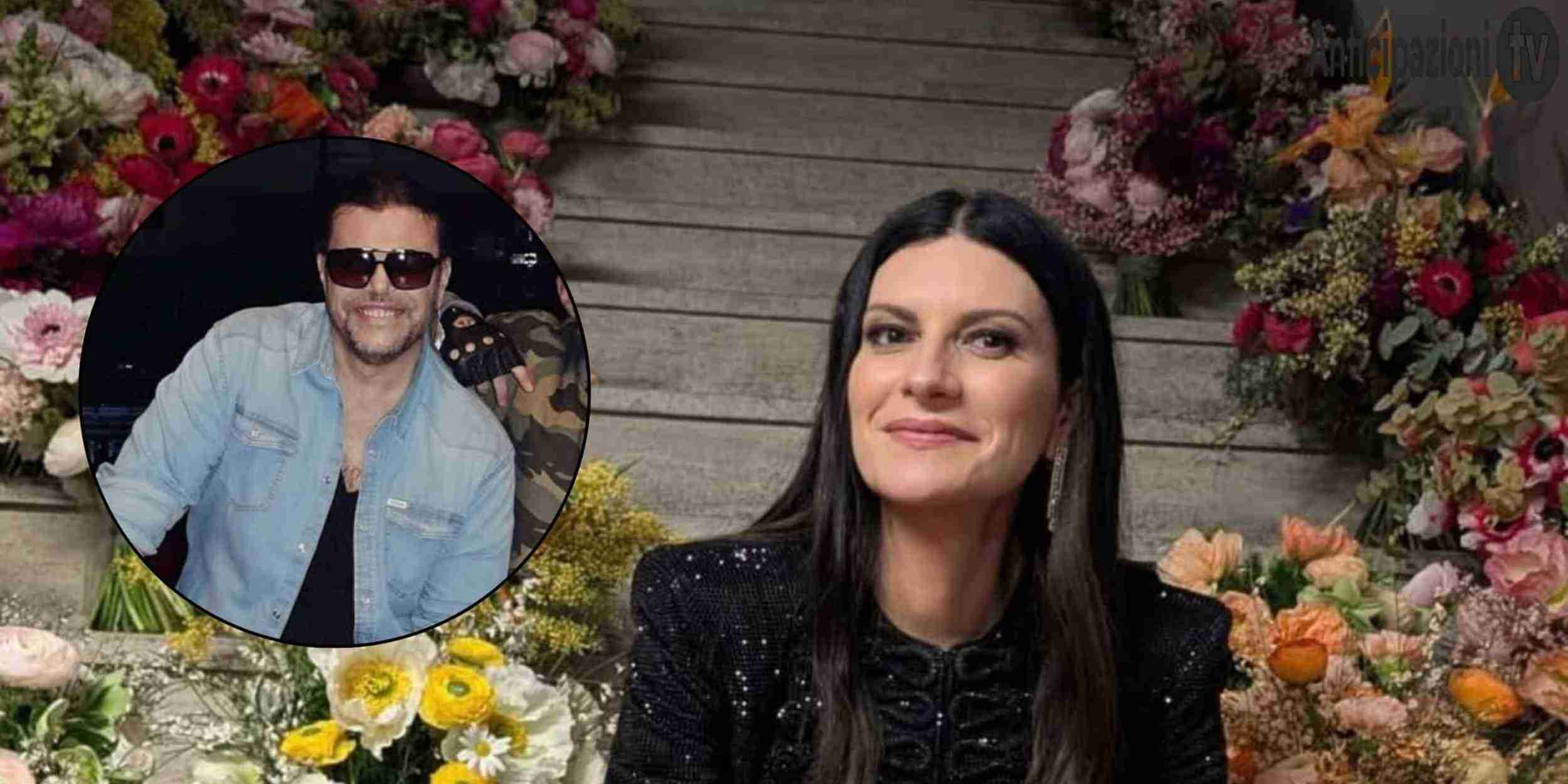 Laura Pausini a Sanremo 2026 durante la conferenza stampa mentre replica alla battuta di Gianluca Grignani dopo la serata cover.