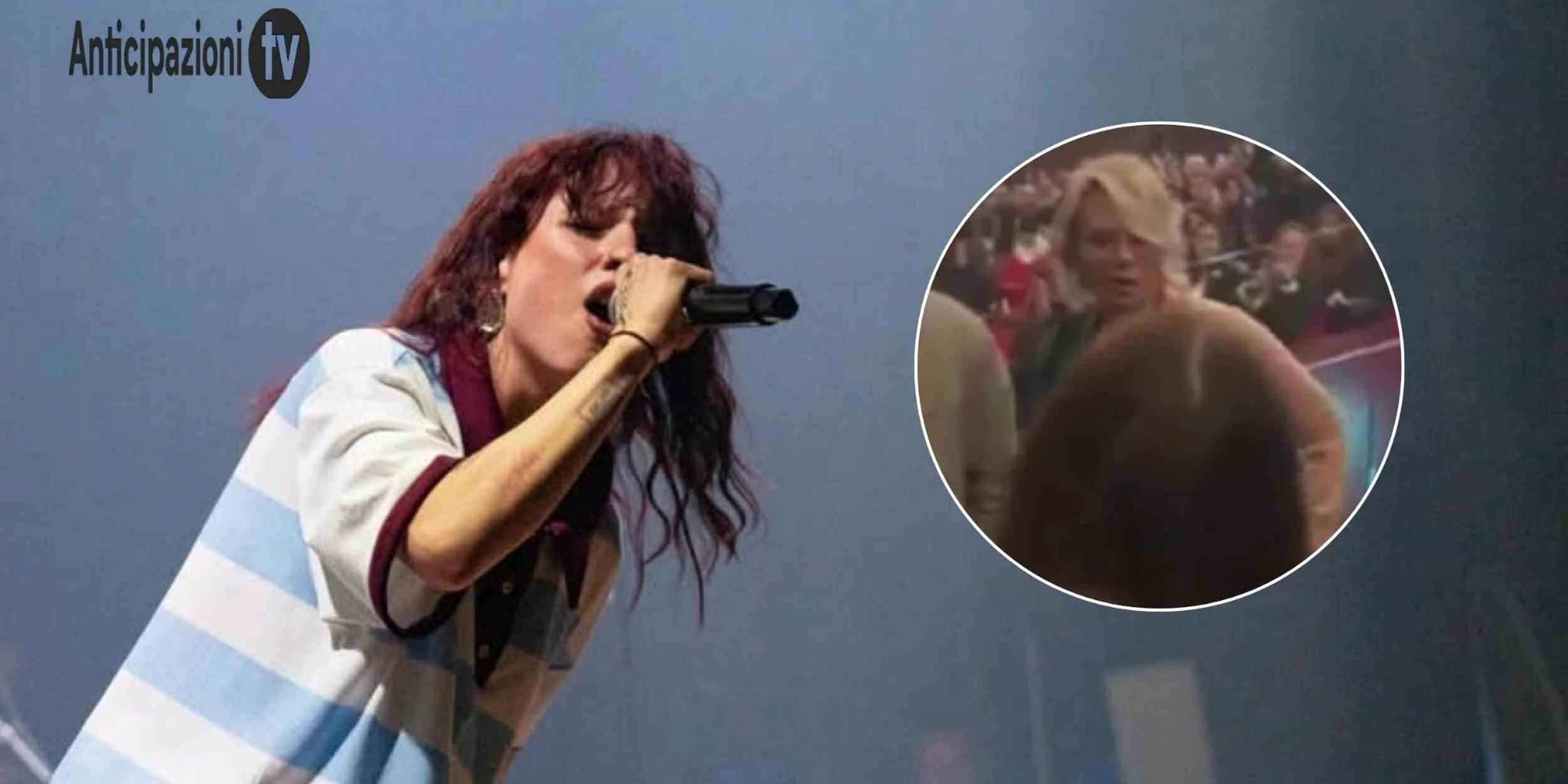 Maria De Filippi al concerto di Angelina Mango a Roma