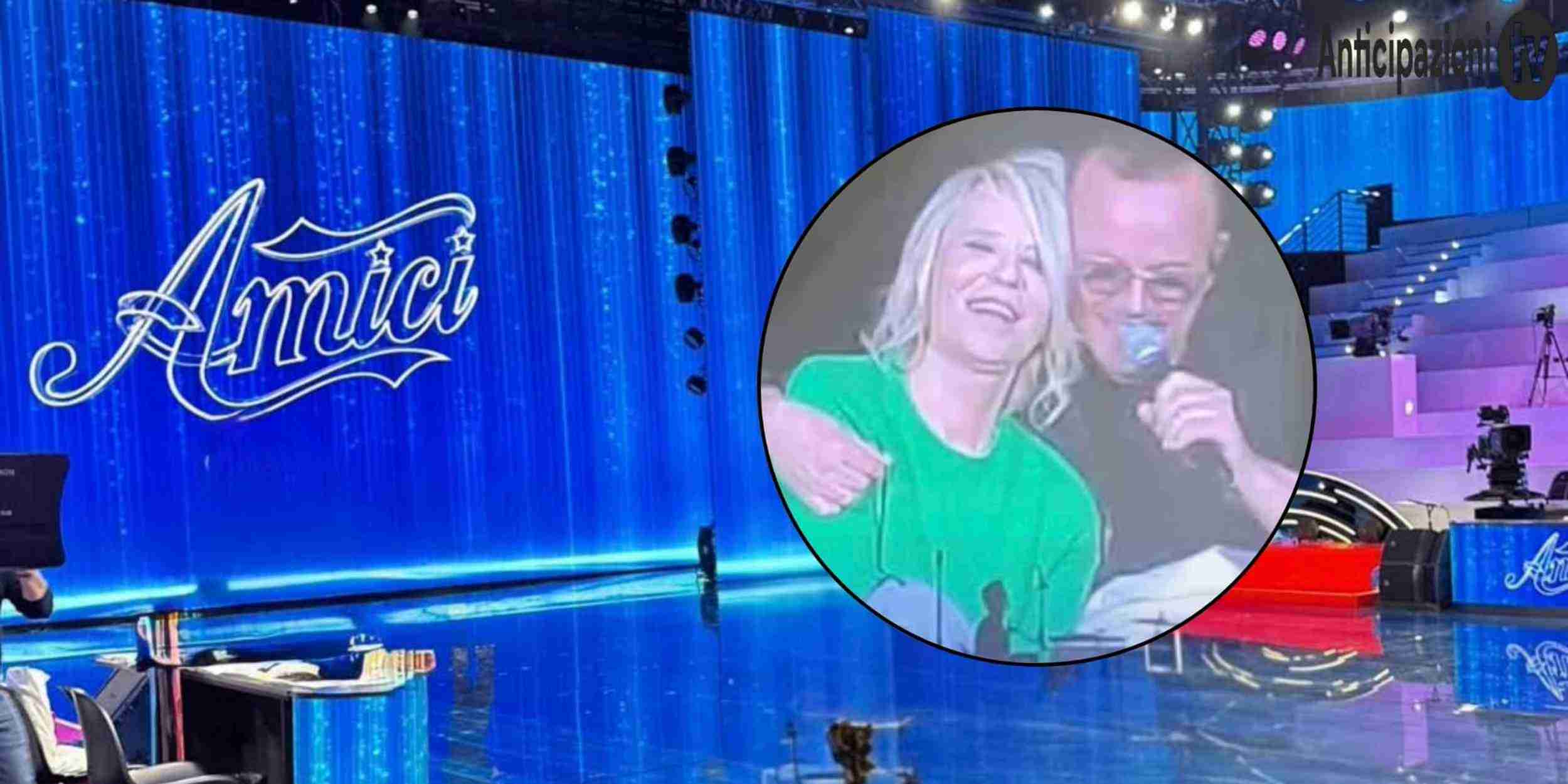 Maria De Filippi Gigi D'Alessio Amici Serale giudice concerto Roma