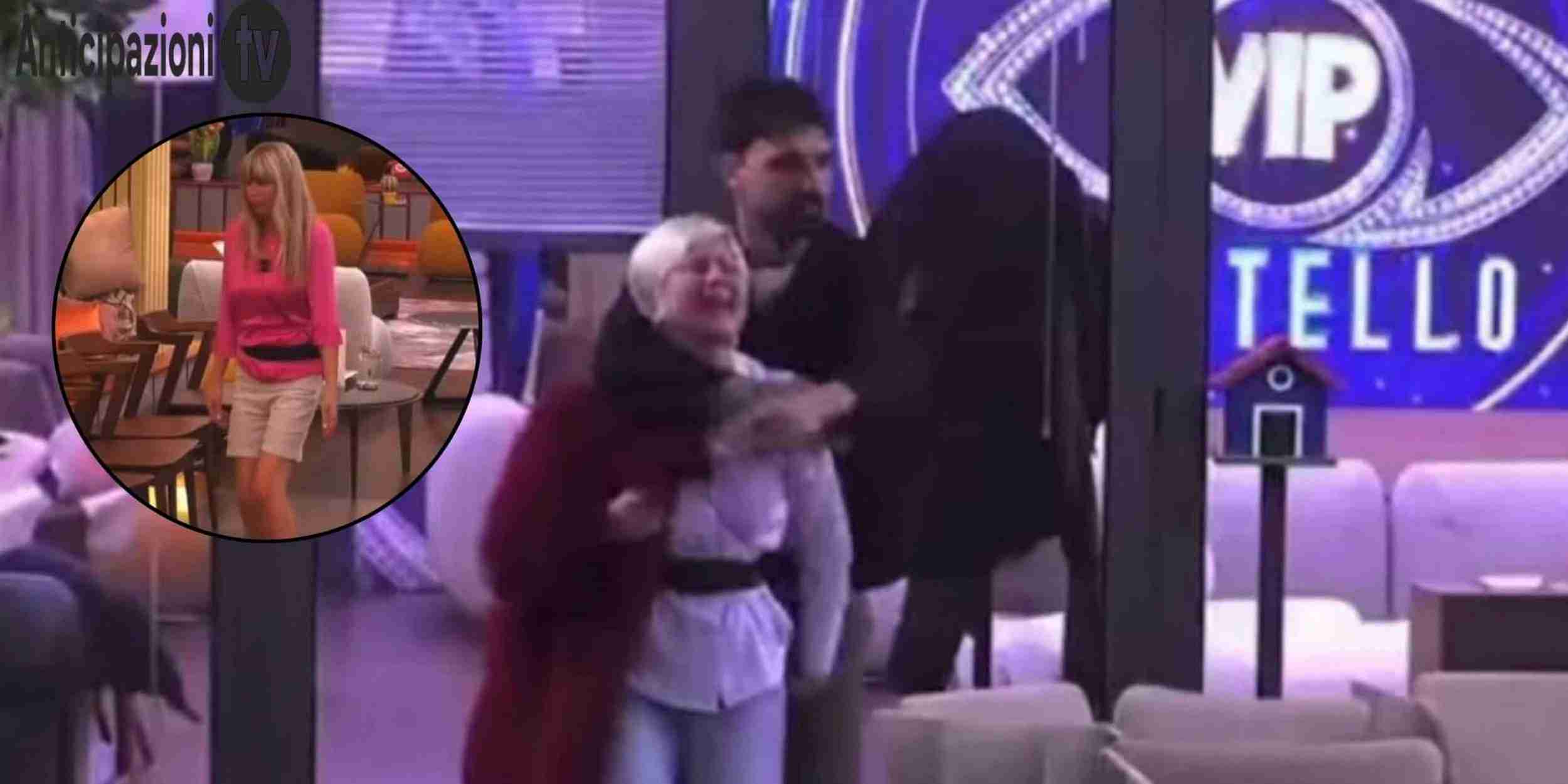 GF VIP, Antonella Elia ha una crisi dopo l’imitazione di Alessandra Mussolini: caos e urla