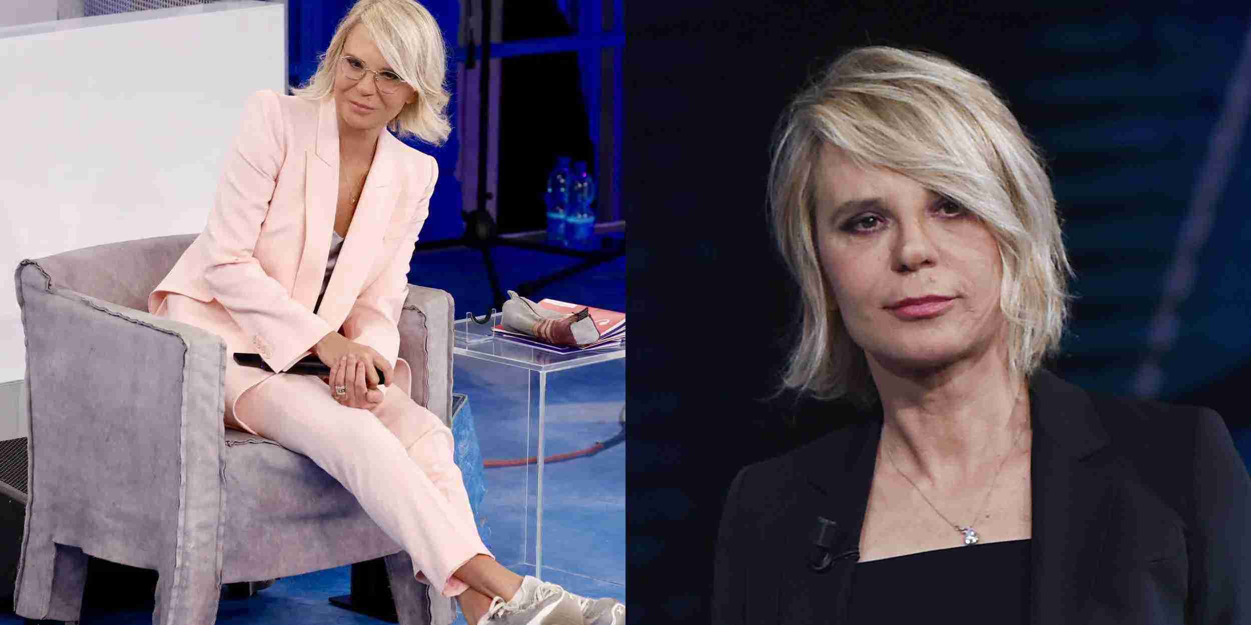 Maria De Filippi durante una trasmissione televisiva