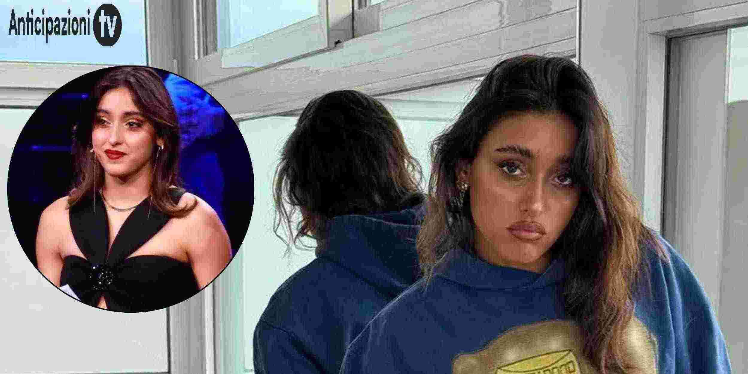 Giulia Stabile in uno scatto postato su Instagram e nello studio di Tu Si Que Vales