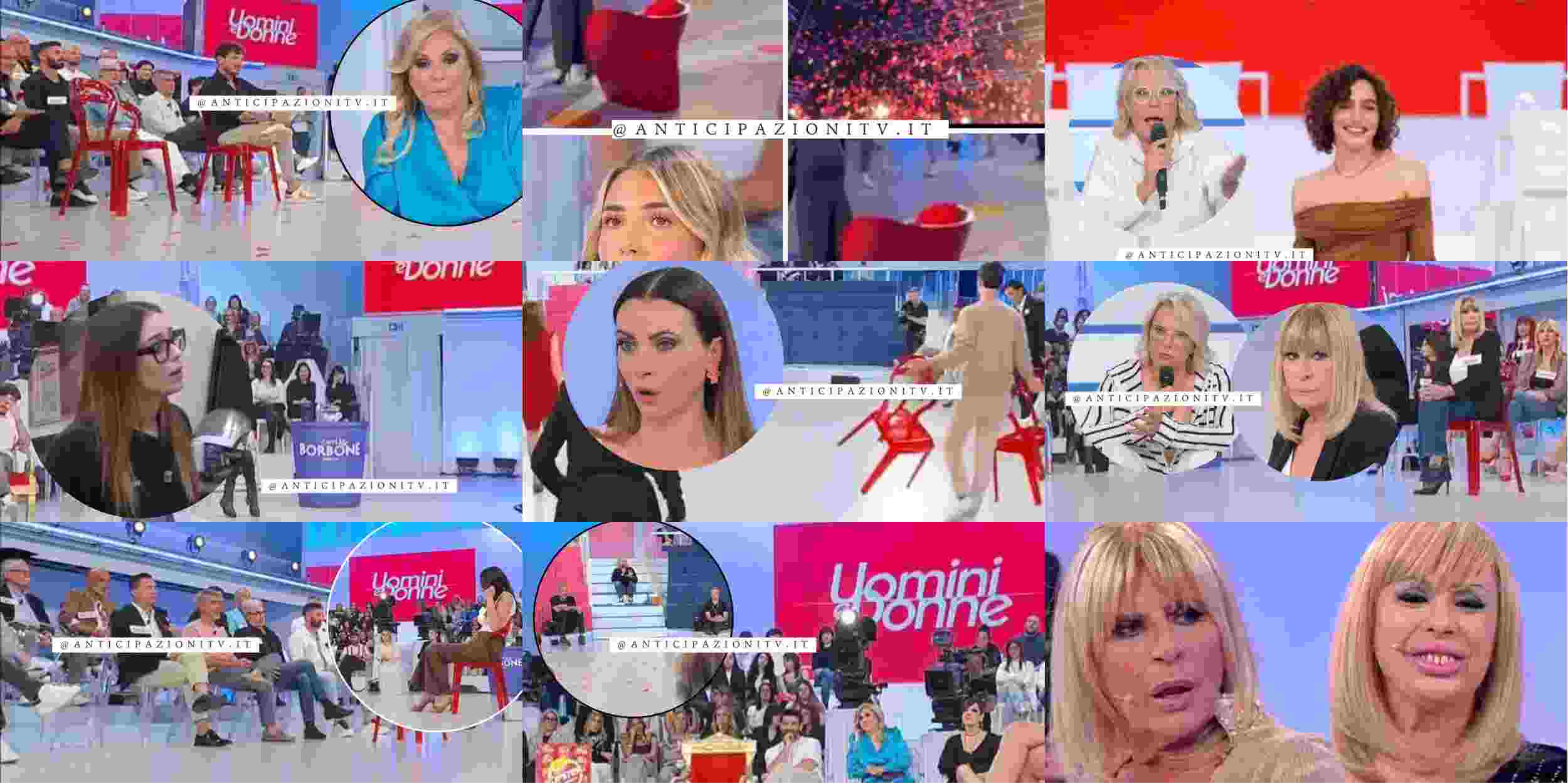 Tina Cipollari discute con un cavaliere in studio