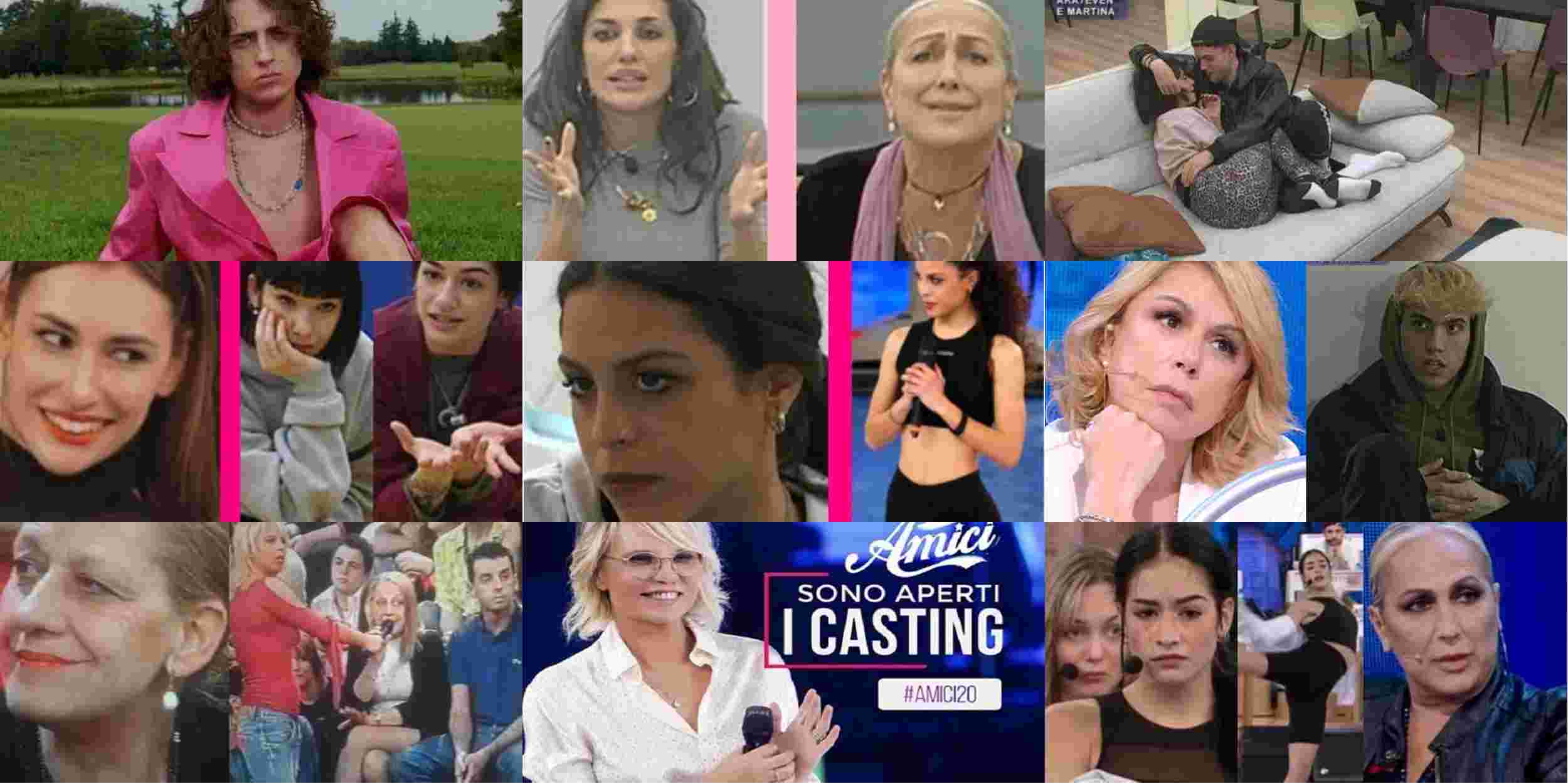 Amici 20, Sangiovanni e la gonna rosa shocking che fa discutere