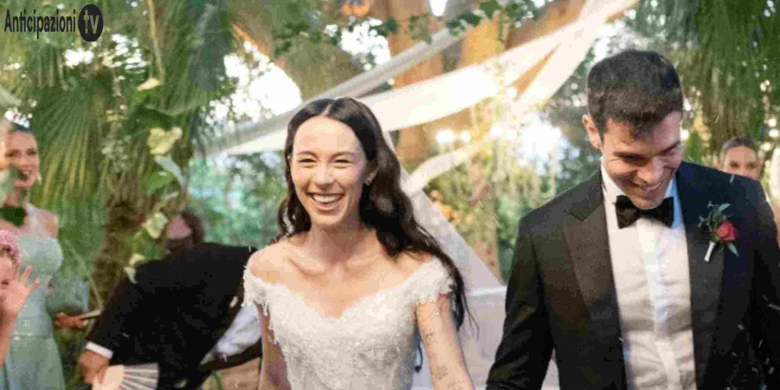 Aurora Ramazzotti e Goffredo Cerza dopo essersi sposati