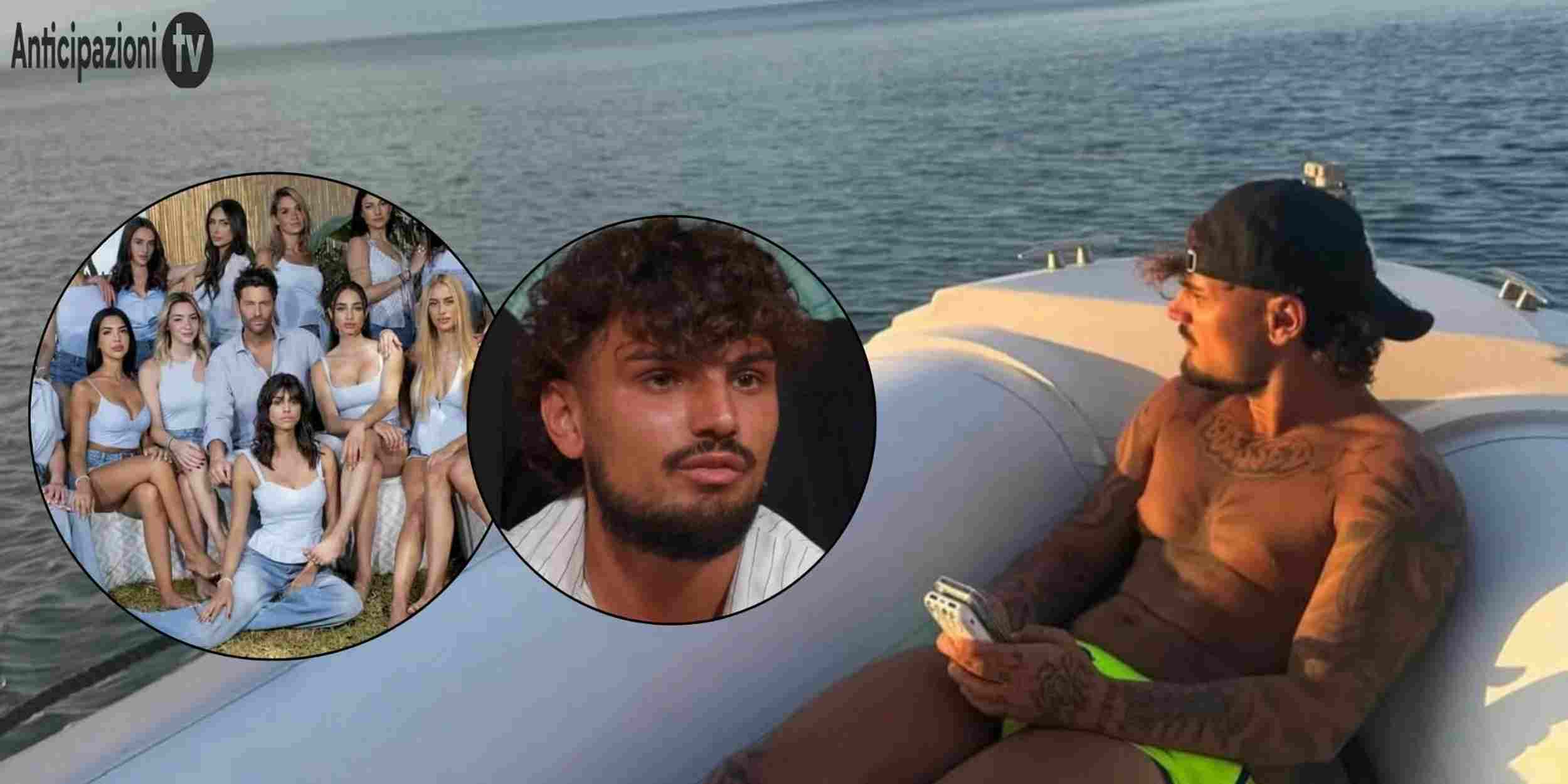 Giovanni Grazioso e una foto delle tentatrici di Temptation Island
