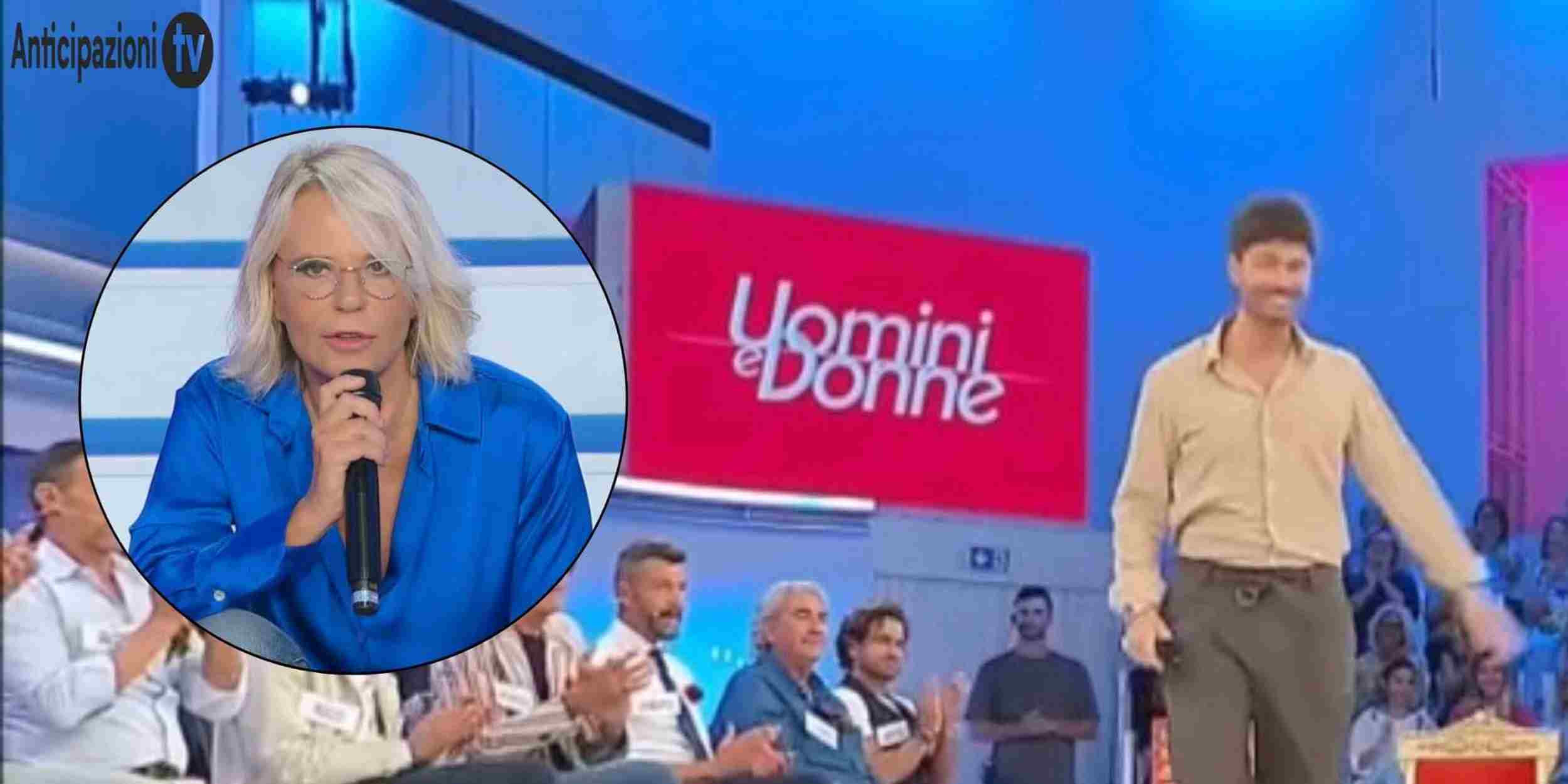 Maria De Filippi e Filippo Bisciglia nello studio di Uomini e Donne