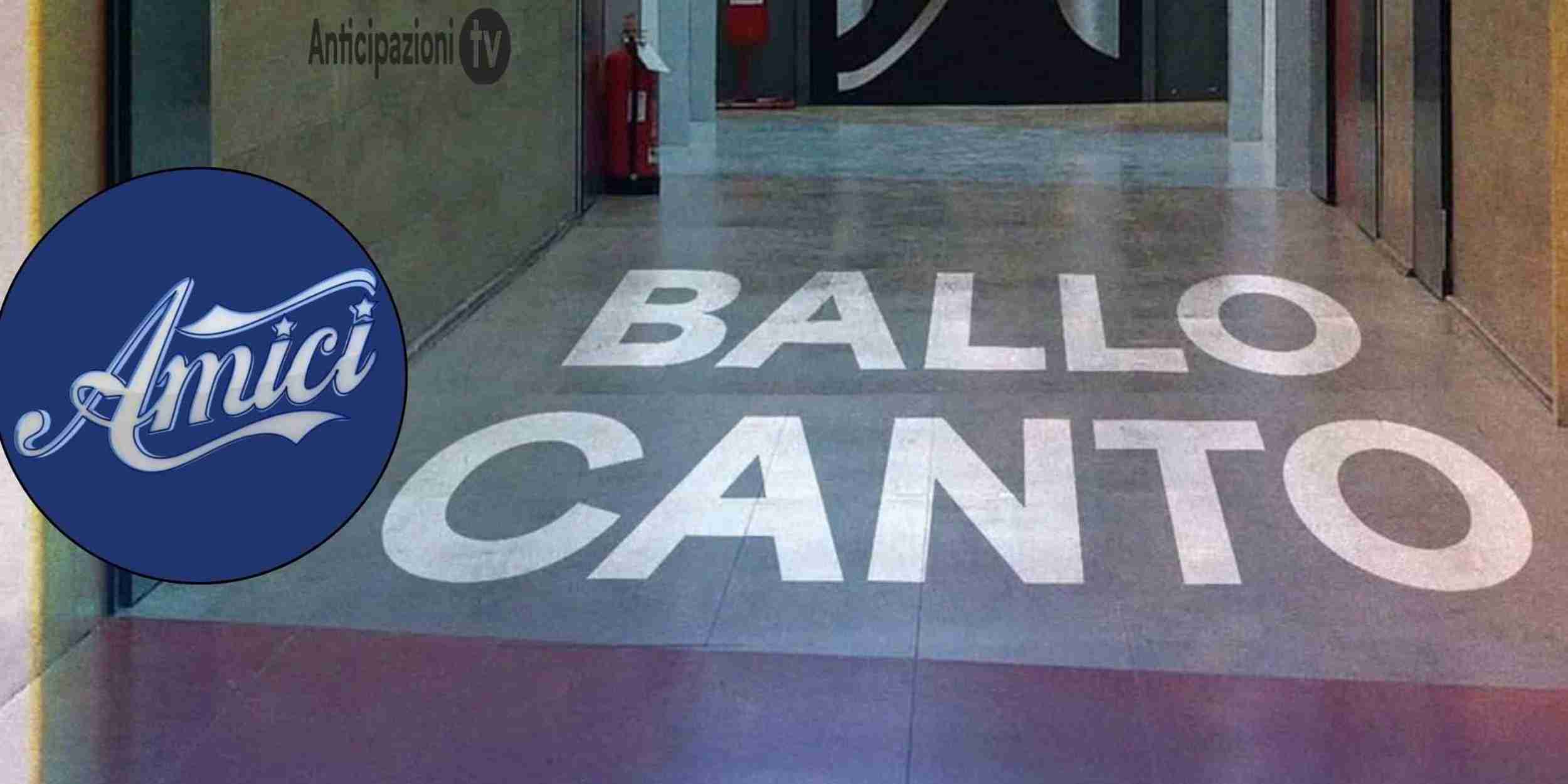 Il logo e i corridoi della scuola di Amici 26
