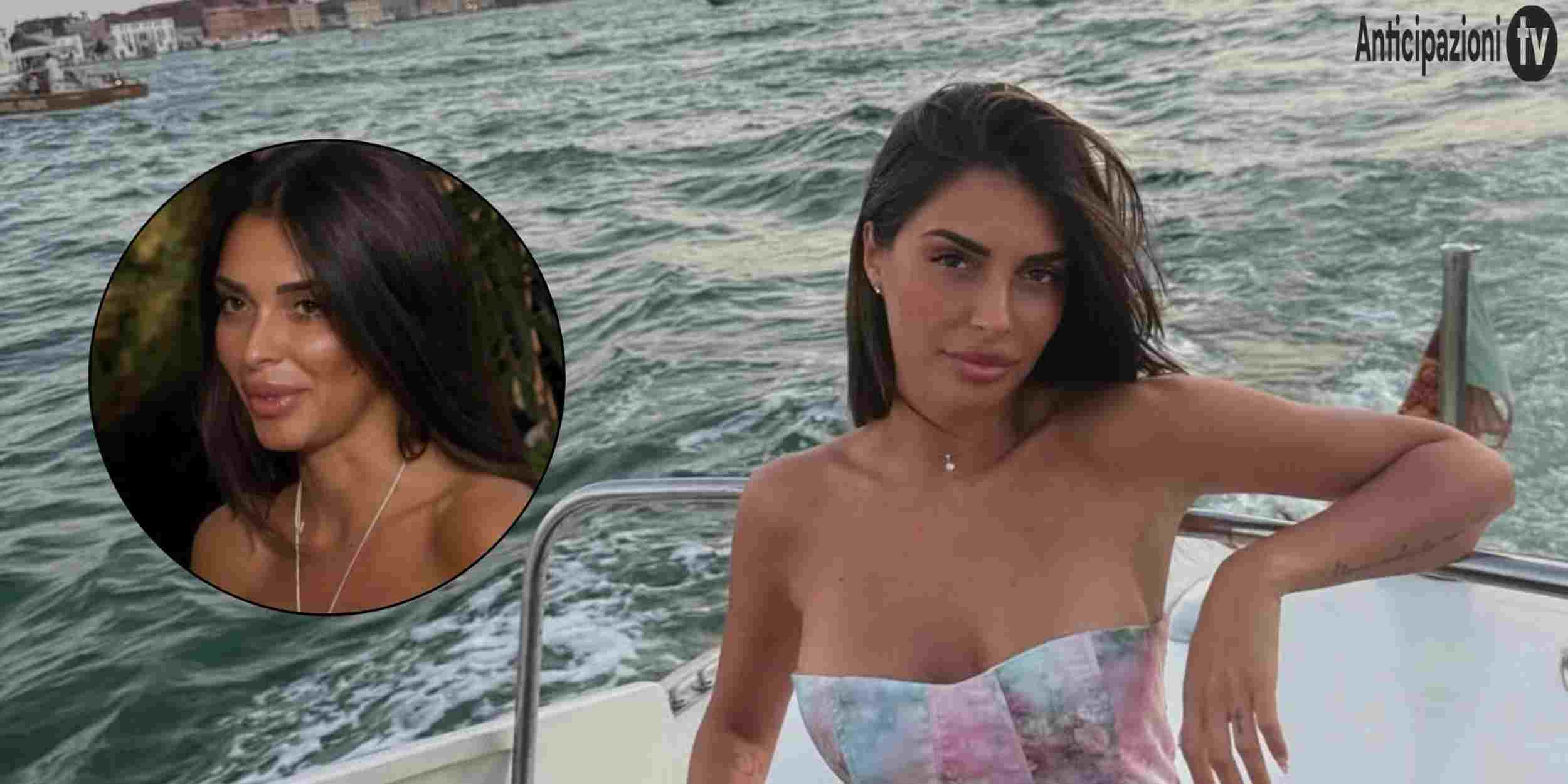 Greta Rossetti oggi e ai tempi di Temptation Island (foto nel cerchio)