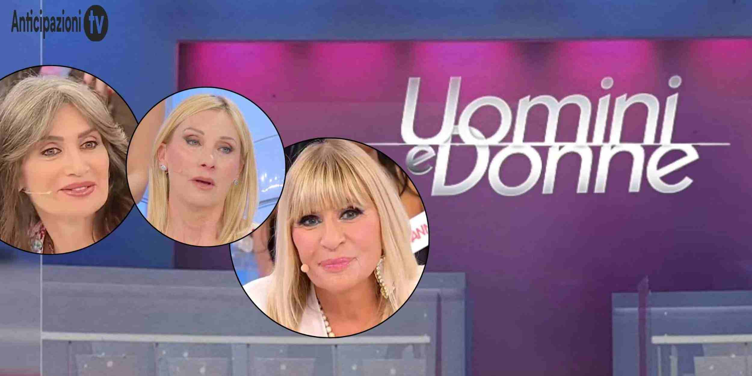 Lo studio di Uomini e Donne con le dame Barbara De Santi, Sabrina Zago e Gemma Galgani