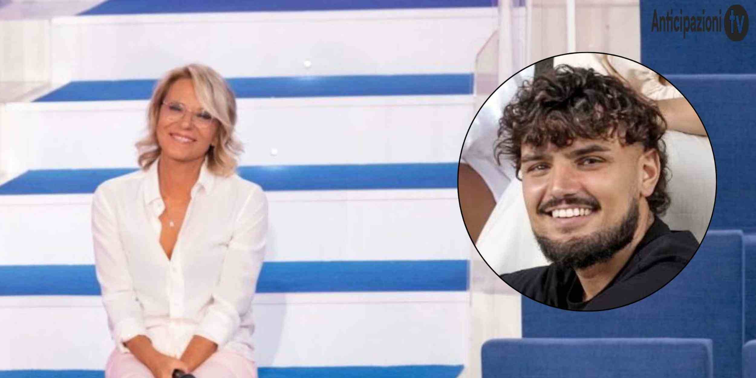 Maria De Filippi nello studio di Uomini e Donne e Giovanni Grazioso