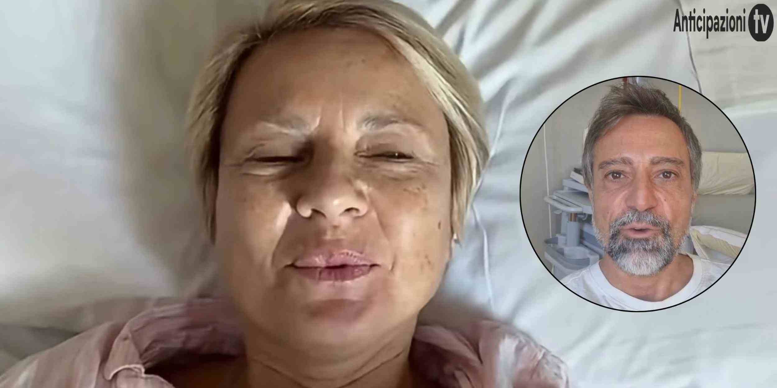 Antonella Elia parla dopo l'intervento e Pietro Delle Piane